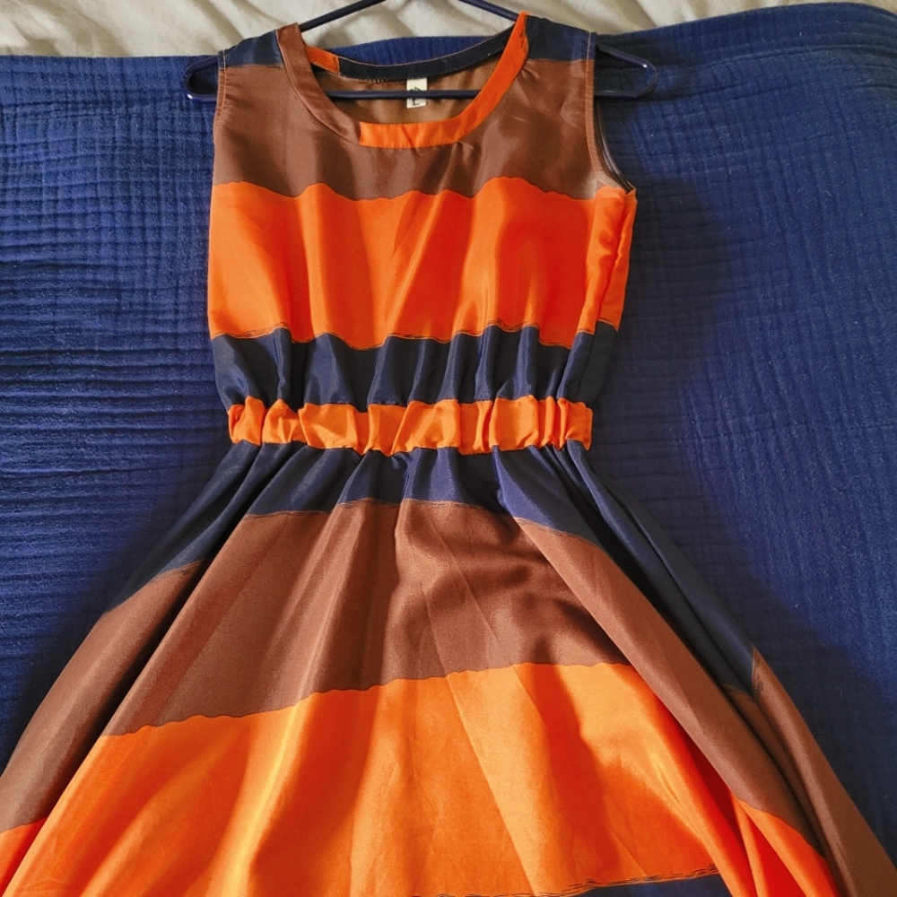 Semi formal multicolored dress size 6